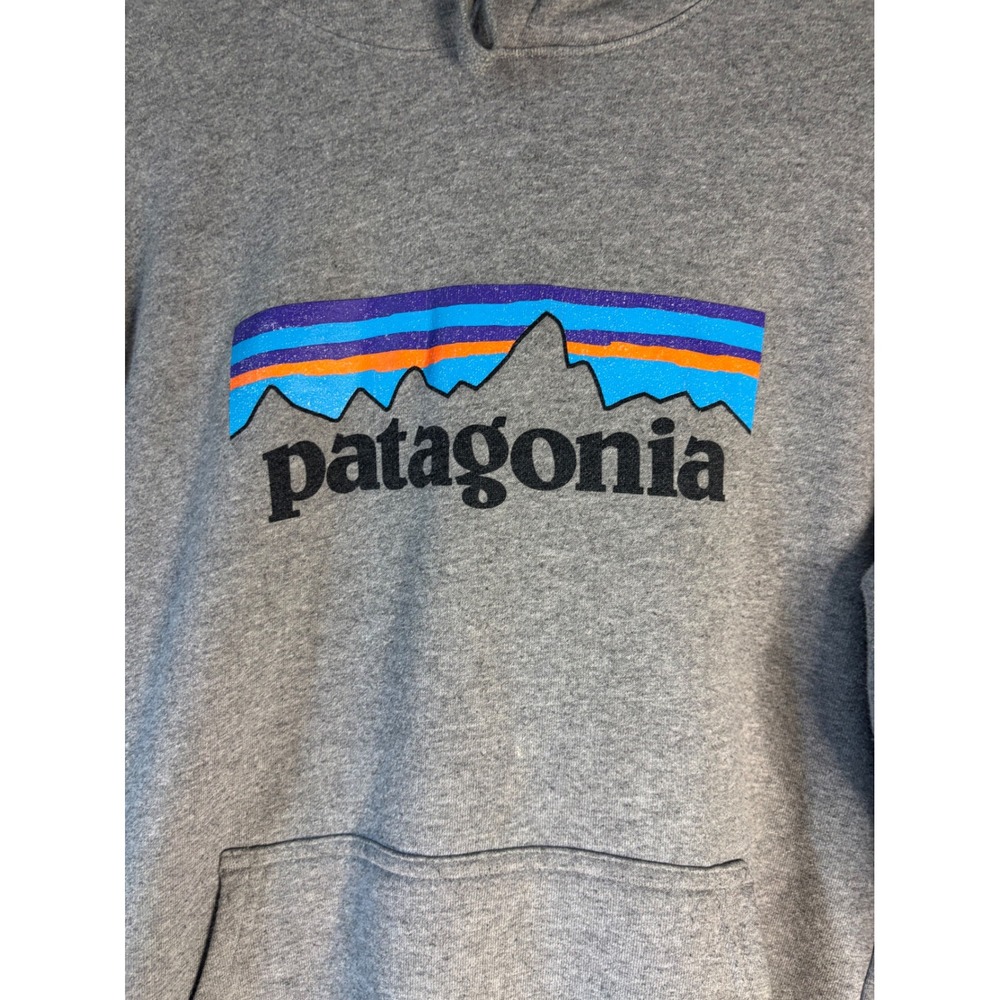 Patagonia Mens P-6 Logo Uprisal Hoody‎ Grey Pullover Sweatshirt 39622FA21 Medium - Picture 2 of 8